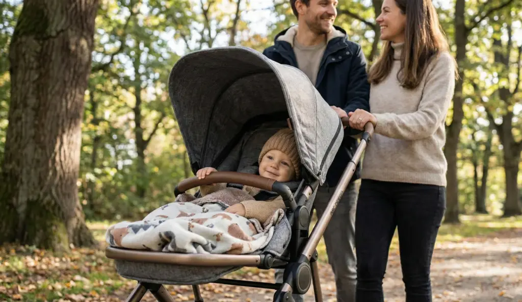 Komfort fürs Kind im ABC Design Ping 3 Trekking beim Spaziergang im Park