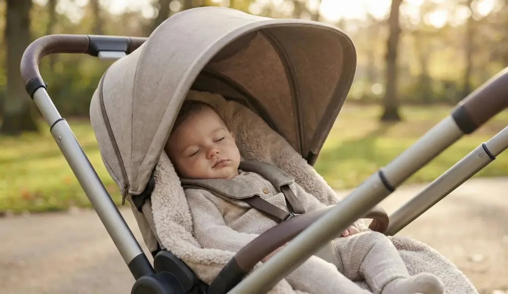 Schlafendes Baby im Cybex Gazelle S – hoher Sitz- und Liegekomfort