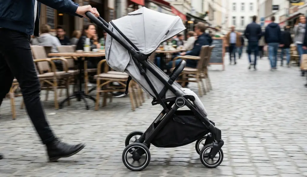 Cybex Mios Fahrverhalten – wendiger Kinderwagen in der Innenstadt