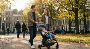 Kinderwagen im Familienalltag – entspannter Spaziergang im Park