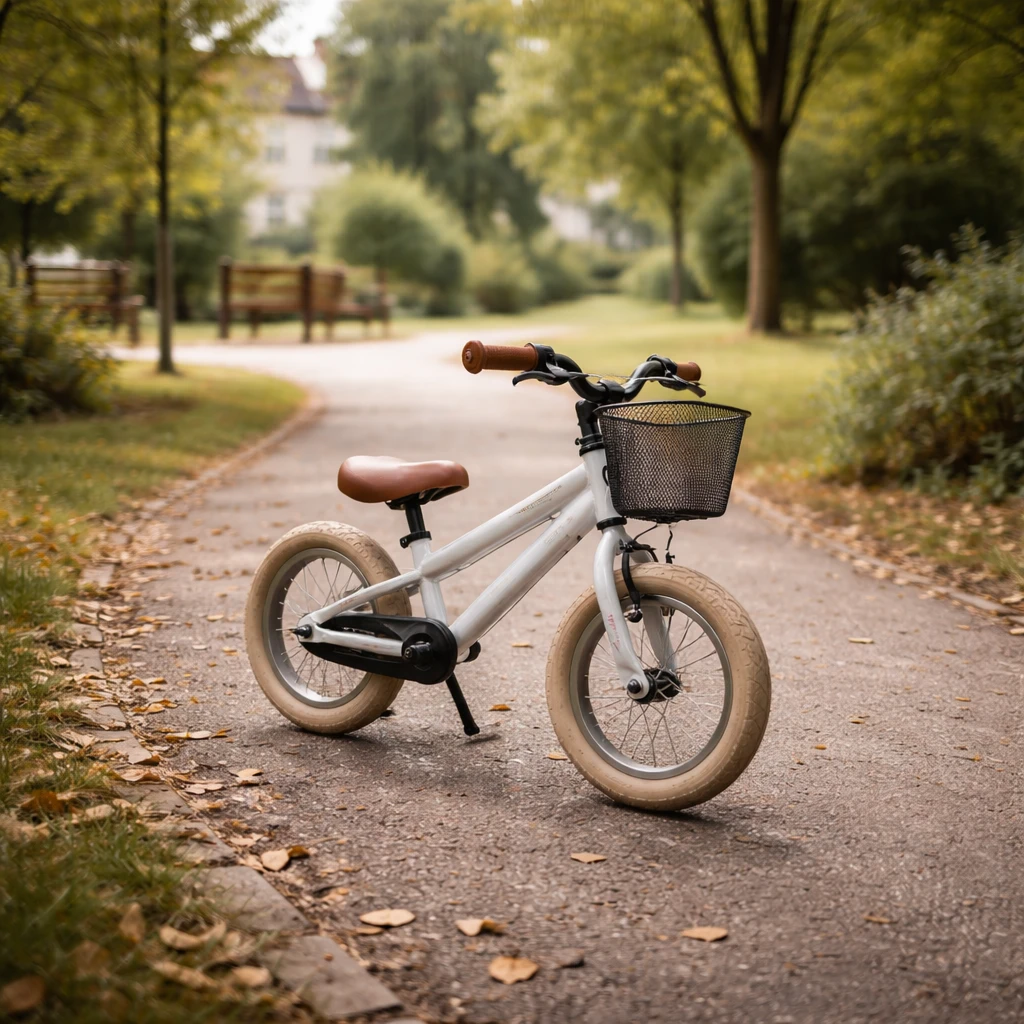 Kinderfahrrad im Park im Familienalltag – alltagstaugliche Nutzung