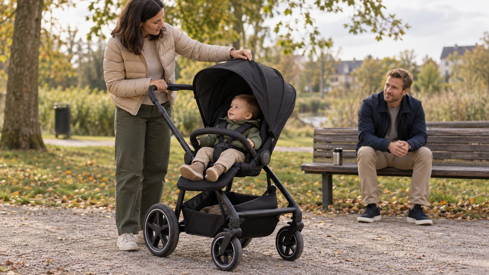 Kind im Sportsitz des CYBEX Talos S Lux während einer Pause im Park