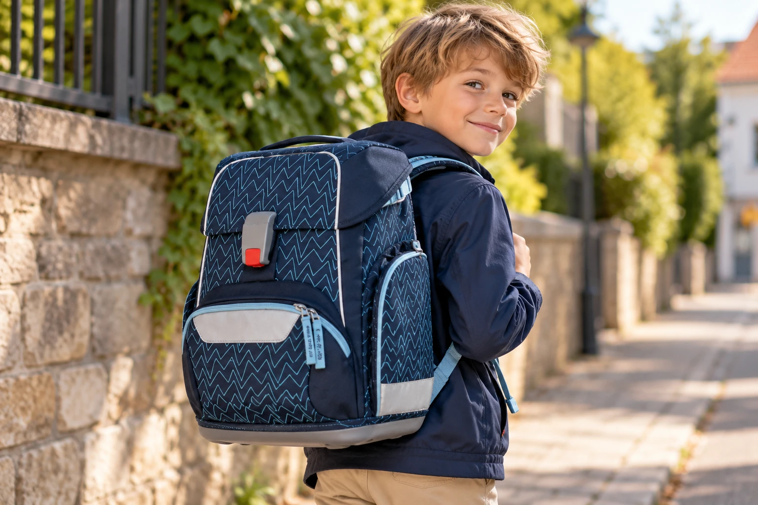 Step by Step BASIS Schulranzen im Familienalltag vor dem Schulweg